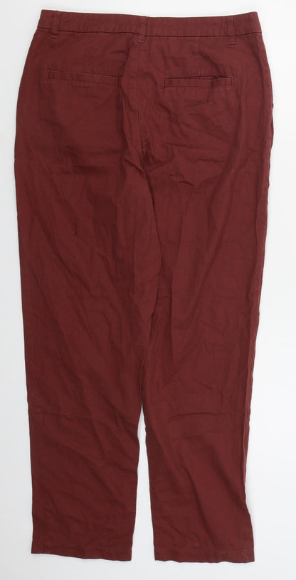 Womens UK Size 10 ASOS Regular Fit  Red Trousers