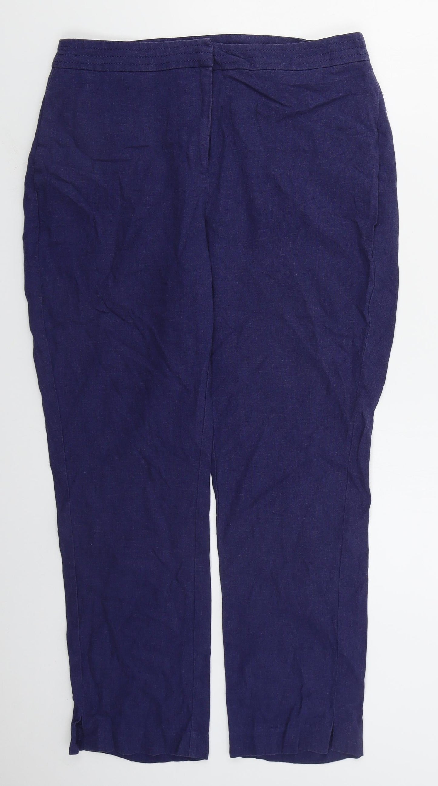 Womens UK Size 12 Very Regular Fit  Blue Trousers