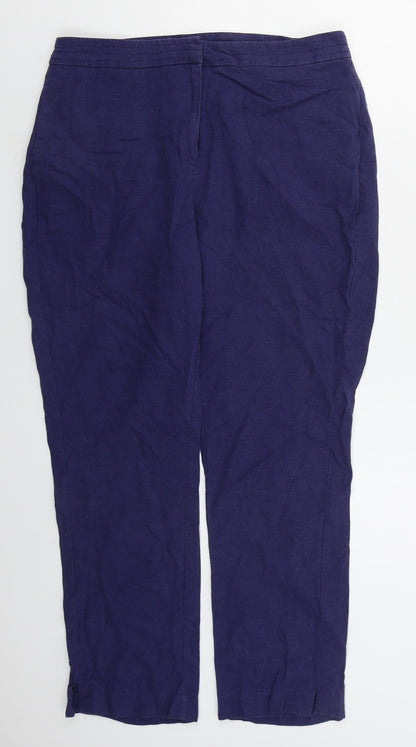 Womens UK Size 12 Very Regular Fit  Blue Trousers