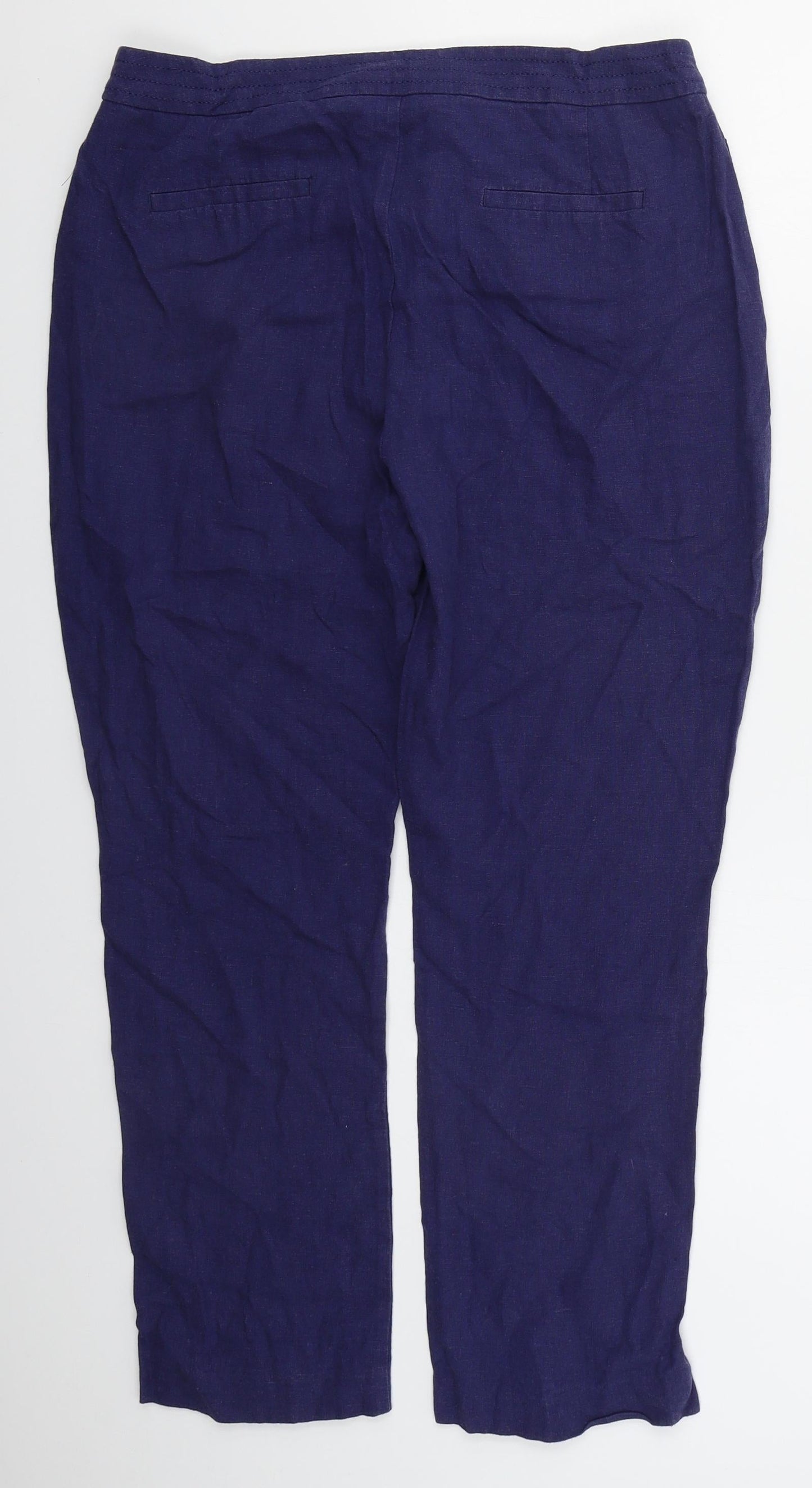 Womens UK Size 12 Very Regular Fit  Blue Trousers