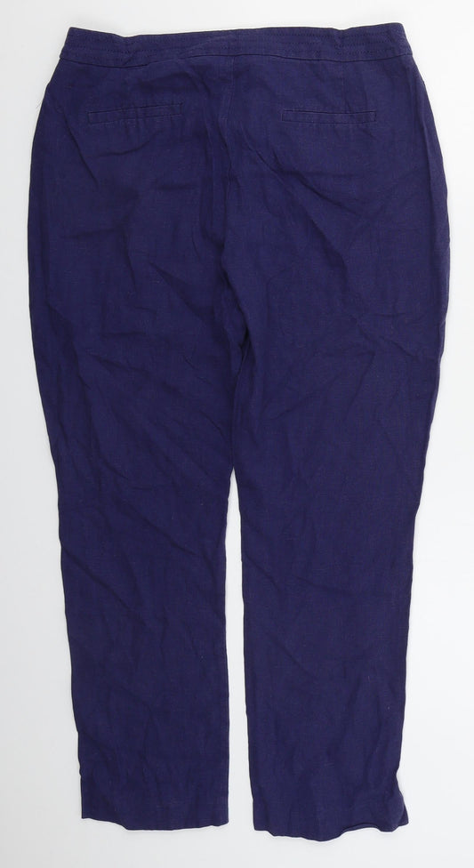 Womens UK Size 12 Very Regular Fit  Blue Trousers