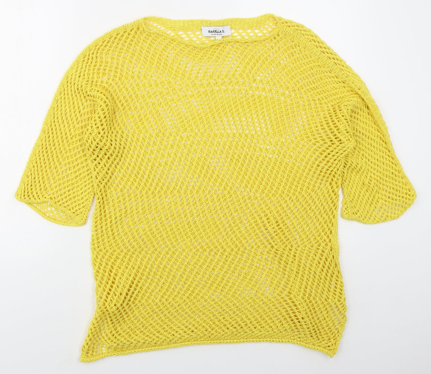 Womens UK Size M Isabella D Yellow Pullover Jumper