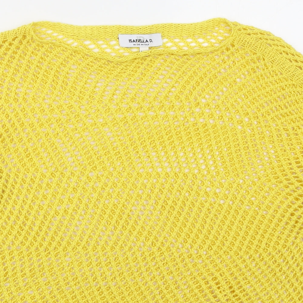Womens UK Size M Isabella D Yellow Pullover Jumper