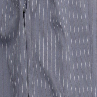 PRETTYLITTLETHING Womens Grey Striped Polyester Trousers  Size 8 L28 in Regular Hook & Eye