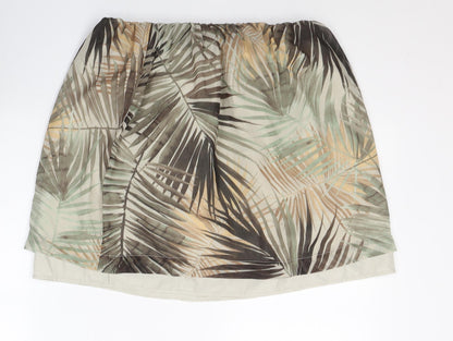 H&M Womens Multicoloured Geometric Polyester Swing Skirt Size 10