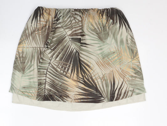 H&M Womens Multicoloured Geometric Polyester Swing Skirt Size 10