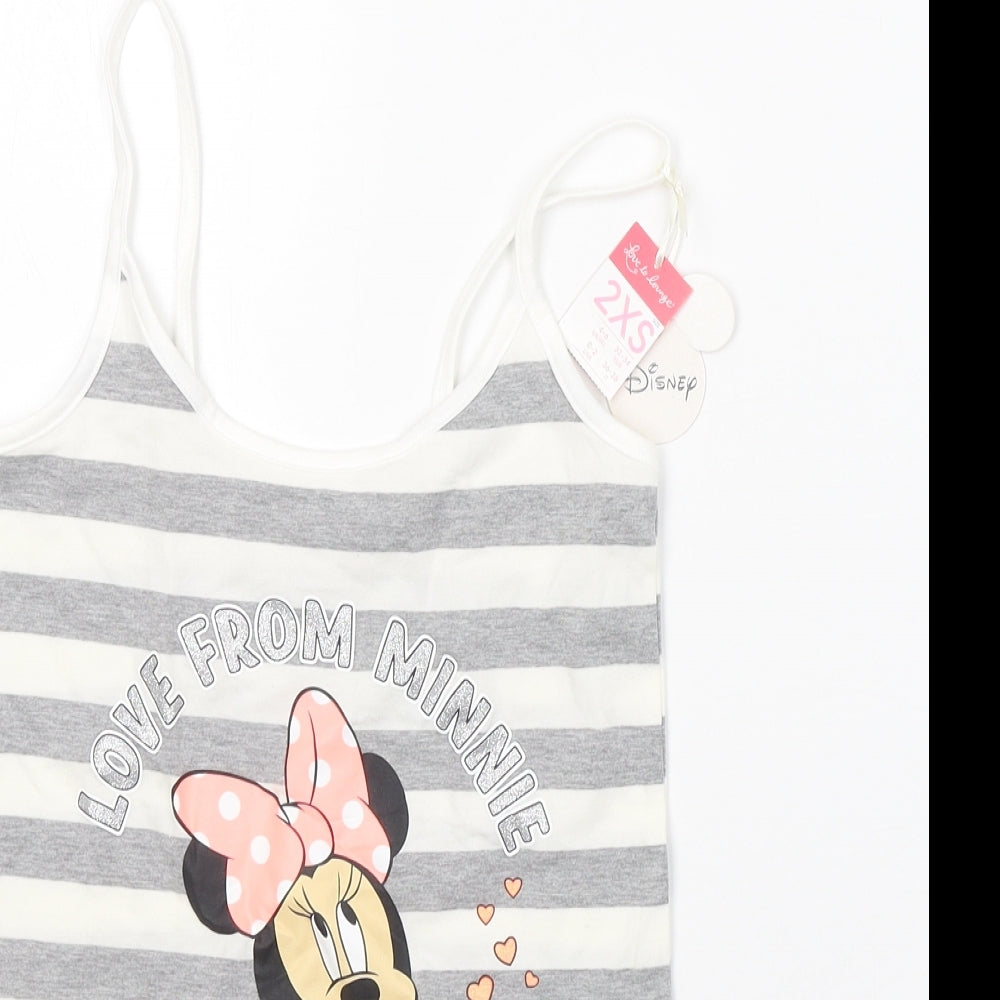 Womens UK Size 4 Disney Grey Basic Tank