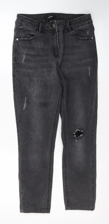 Womens UK Size 10 Denim Regular Fit Skinny Black Jeans