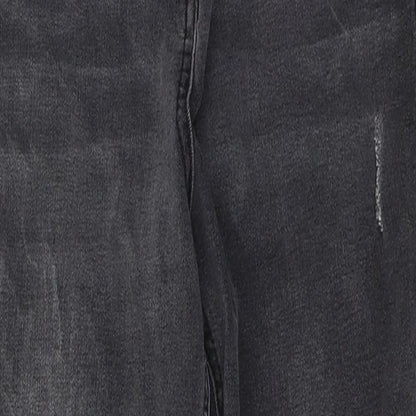 Womens UK Size 10 Denim Regular Fit Skinny Black Jeans