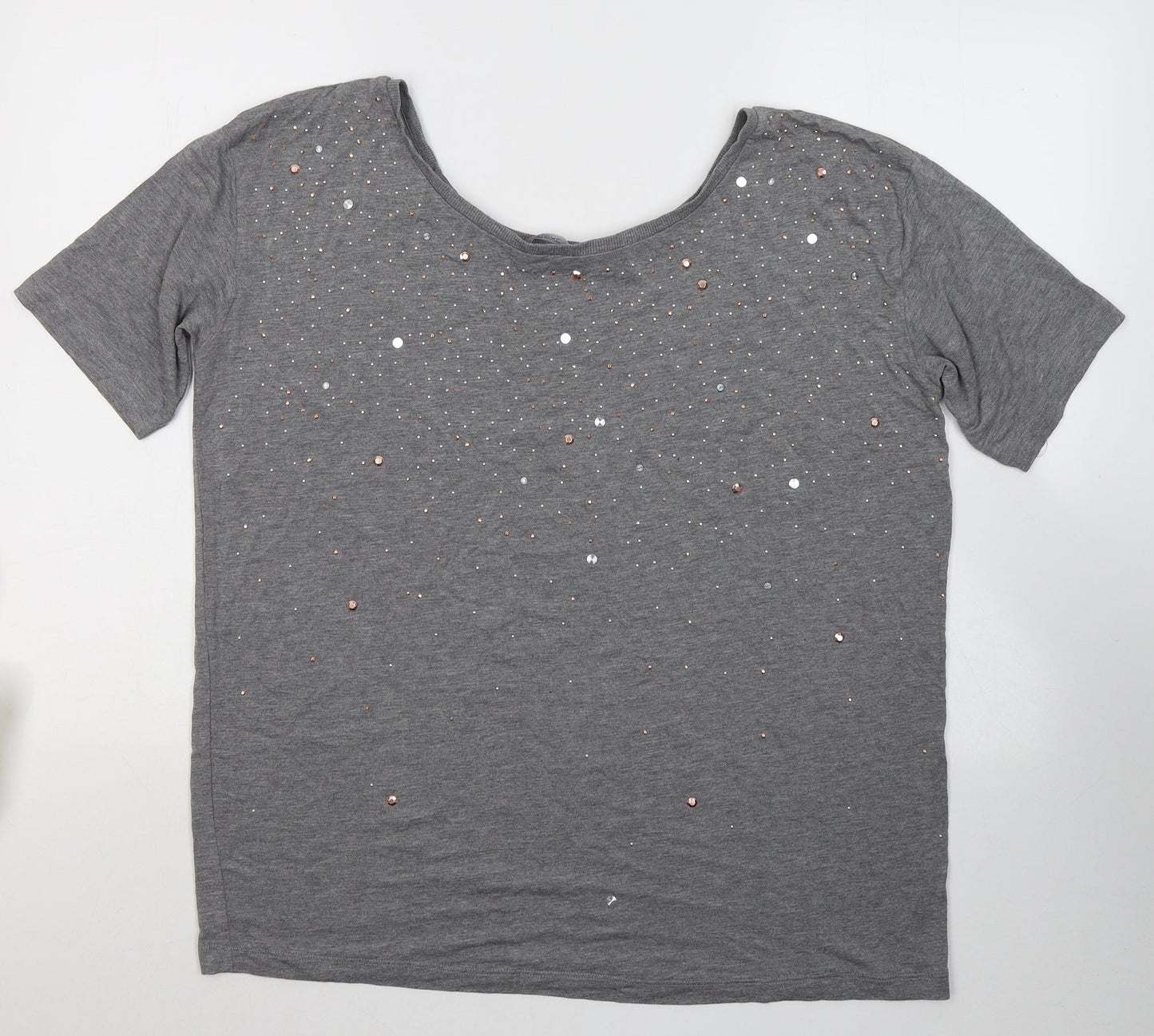 Womens UK Size 12 NEXT Grey Basic T-Shirt