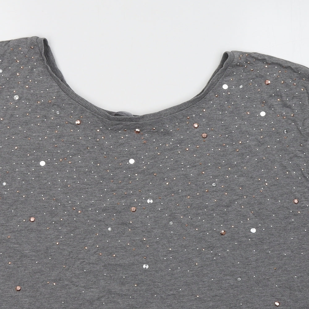 Womens UK Size 12 NEXT Grey Basic T-Shirt