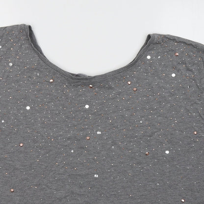 Womens UK Size 12 NEXT Grey Basic T-Shirt