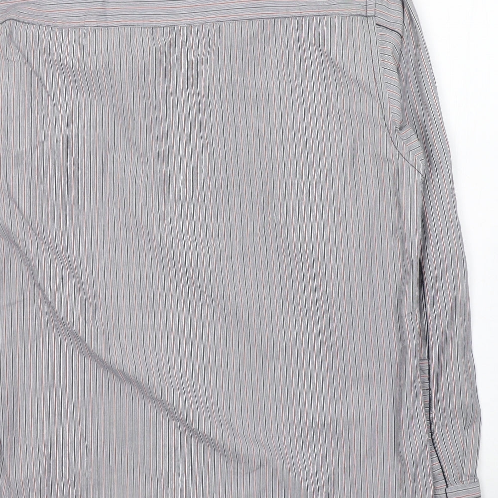 Duck and Cover Boys Green Striped Cotton Basic Button-Up Size L Collared Button