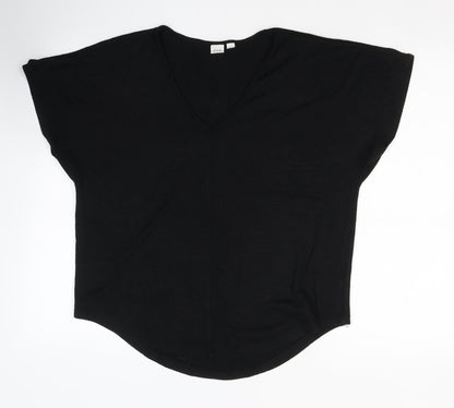 Womens UK Size S Gap Black Jersey T-Shirt