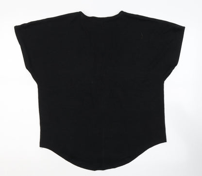Womens UK Size S Gap Black Jersey T-Shirt