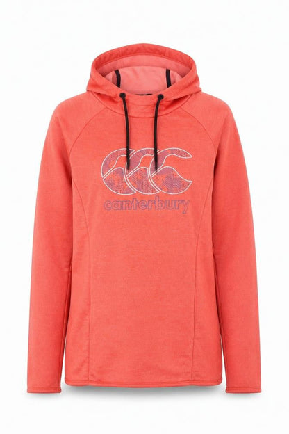Canterbury Womens Orange  Polyester Pullover Hoodie Size 10  Pullover - Activewear