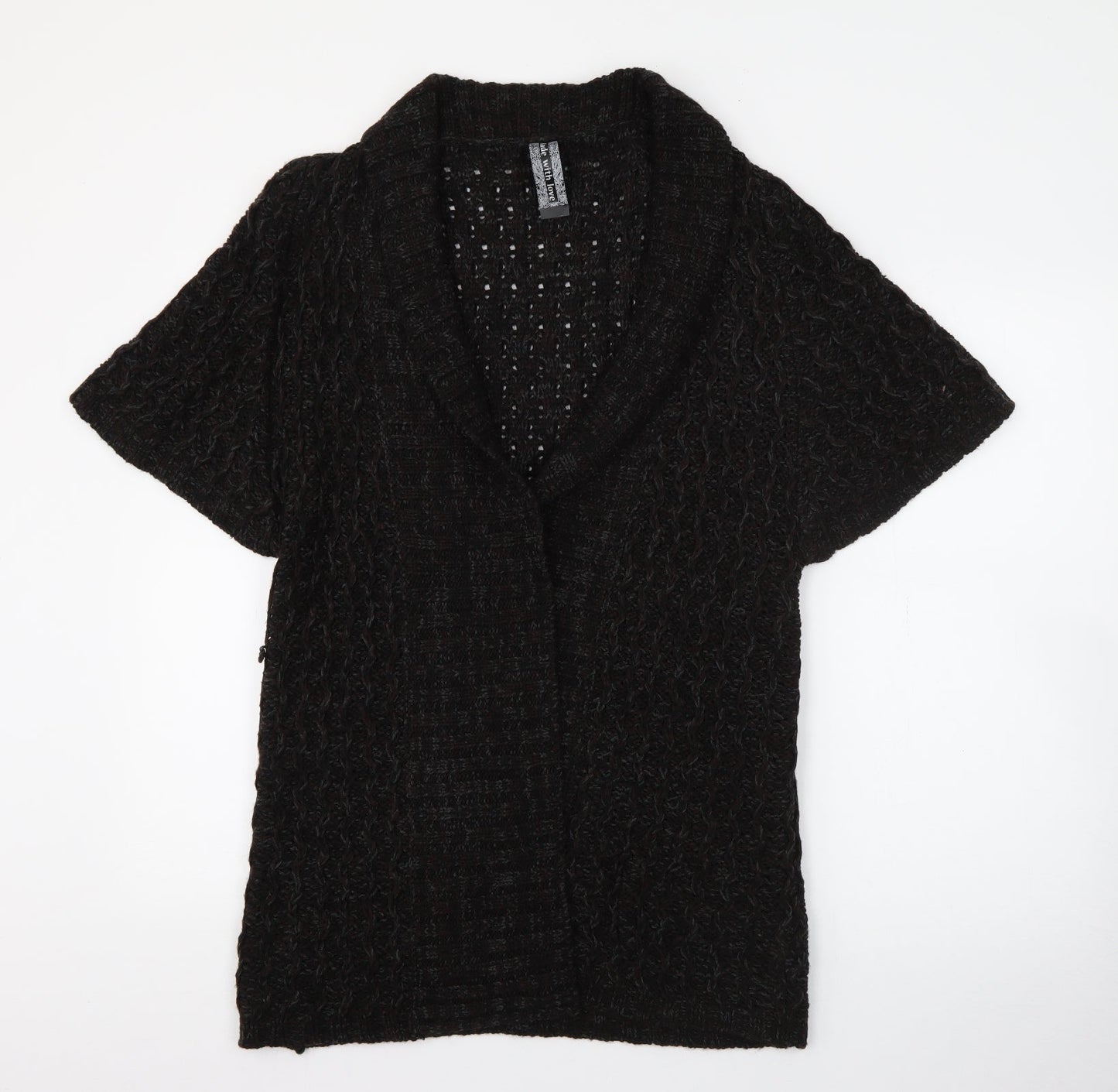 Womens UK Size 14 E-vie Brown Cardigan Jumper