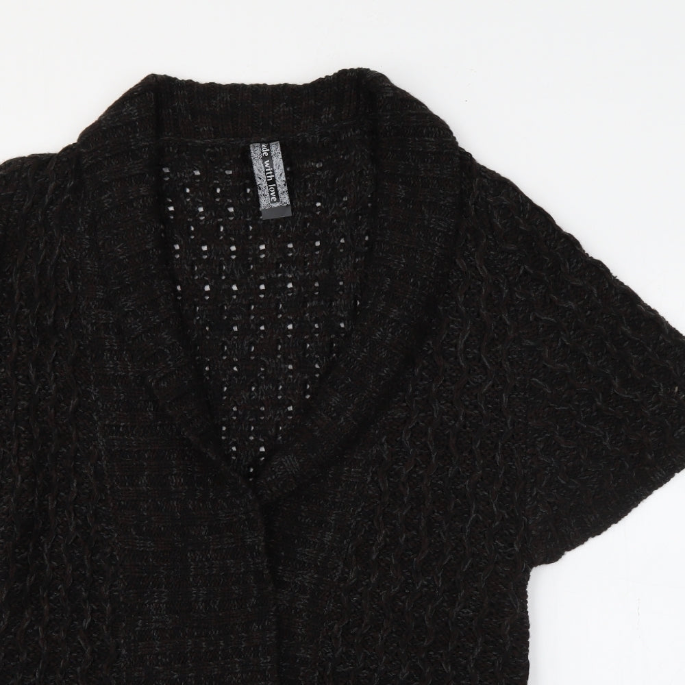 Womens UK Size 14 E-vie Brown Cardigan Jumper