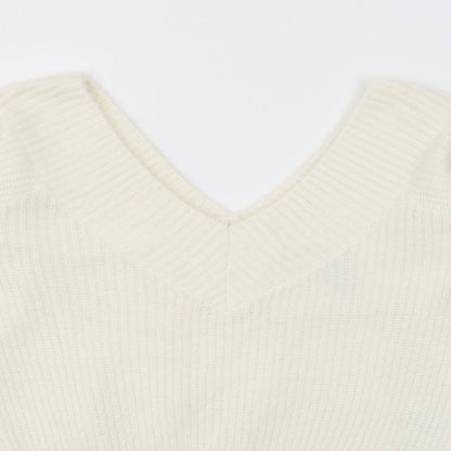 Womens UK Size M H&M White Pullover Jumper