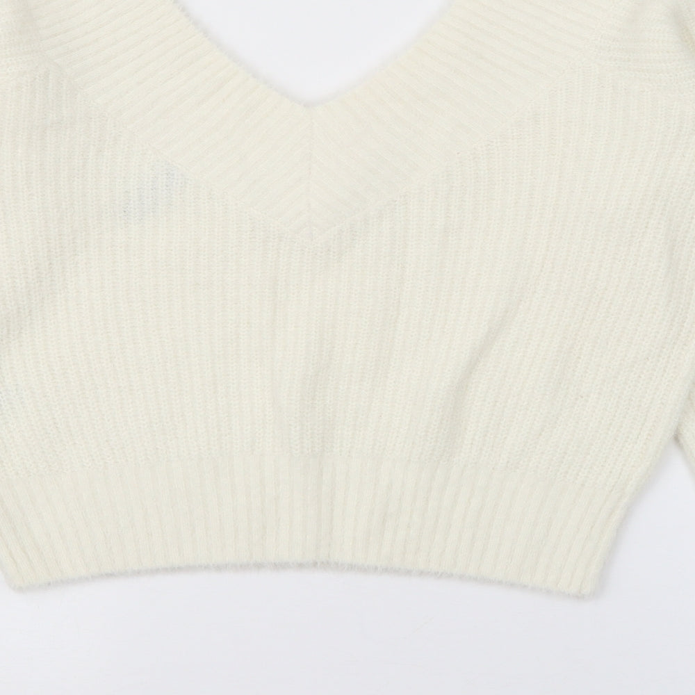 Womens UK Size M H&M White Pullover Jumper