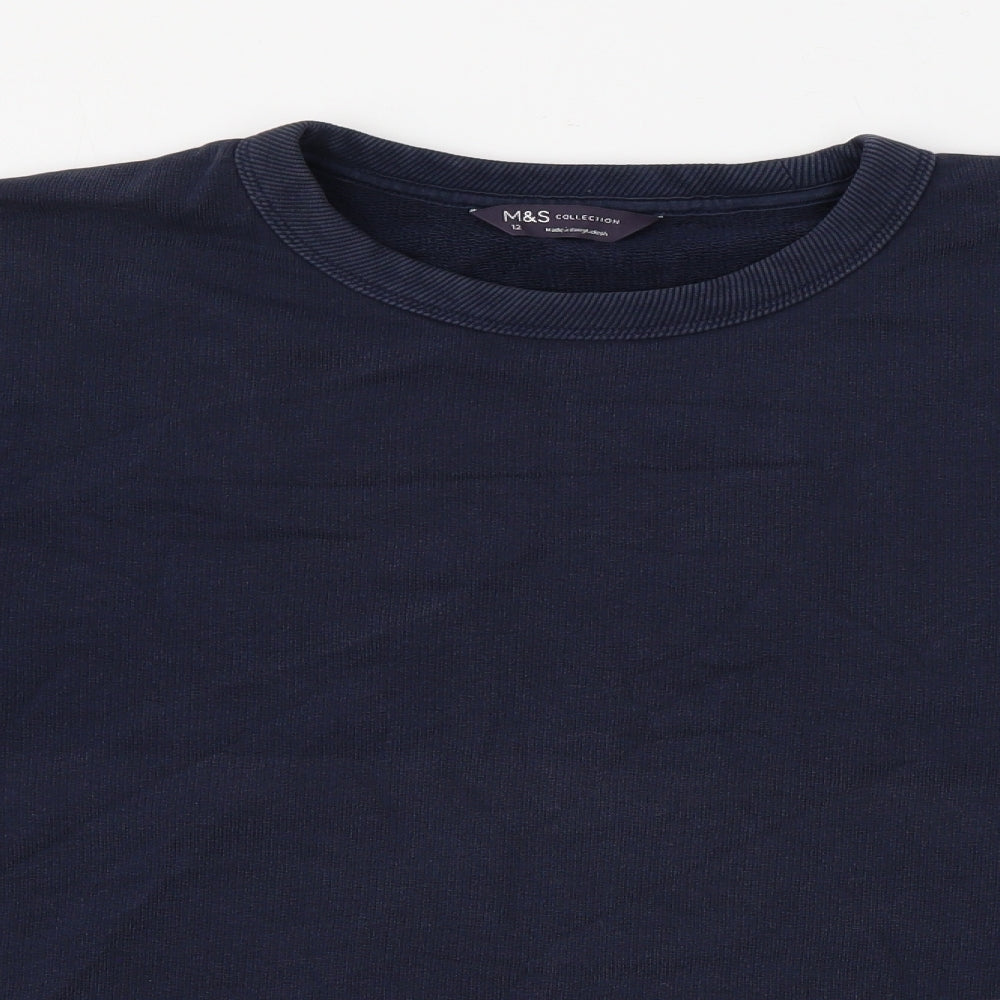 Womens UK Size 12 Marks and Spencer Blue Pullover Jumper
