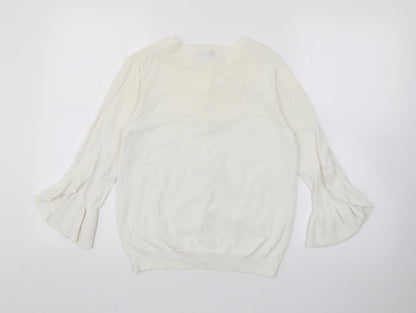 Womens UK Size 10 NEXT Ivory Cardigan Jumper
