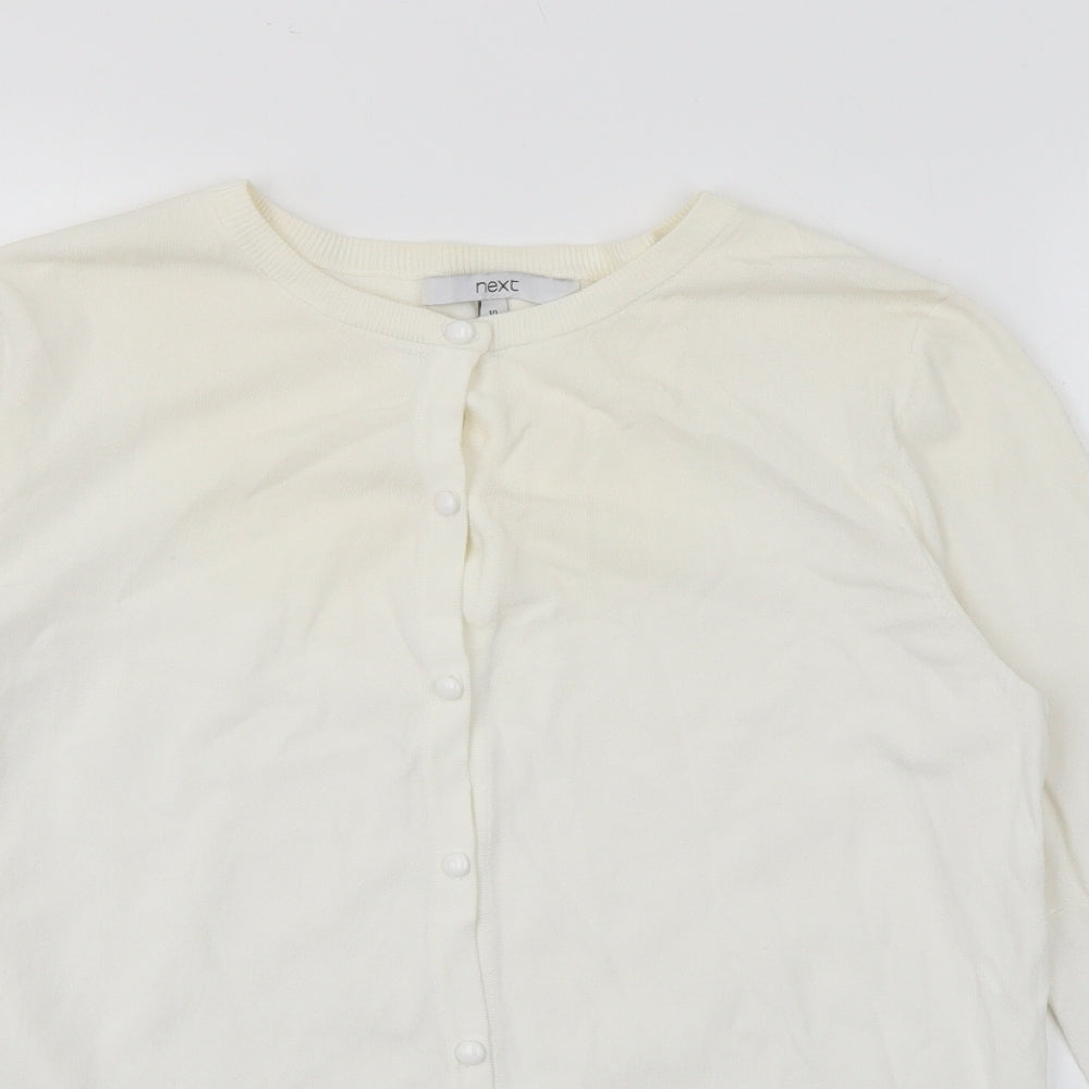 Womens UK Size 10 NEXT Ivory Cardigan Jumper