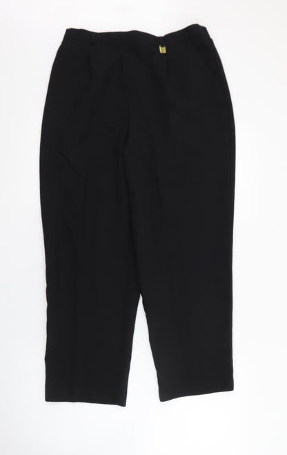Classic Womens Black  Polyester Trousers  Size 16 L25 in Regular