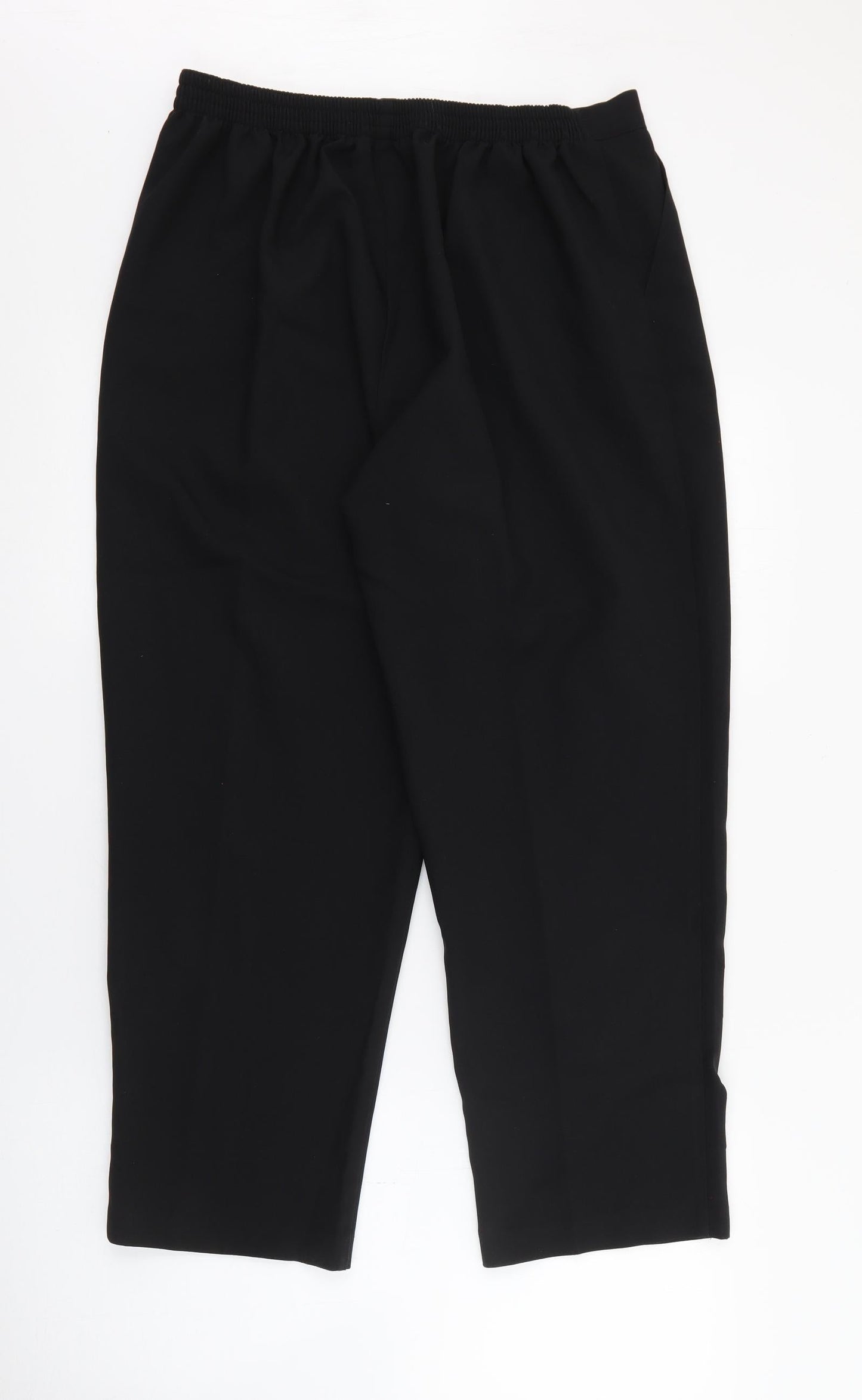 Classic Womens Black  Polyester Trousers  Size 16 L25 in Regular