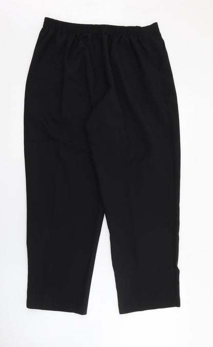 Classic Womens Black  Polyester Trousers  Size 16 L25 in Regular