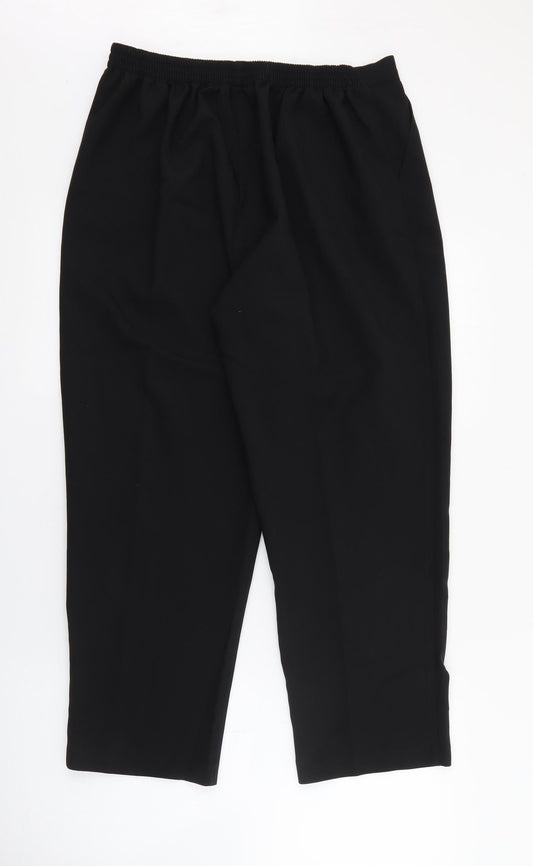 Classic Womens Black  Polyester Trousers  Size 16 L25 in Regular
