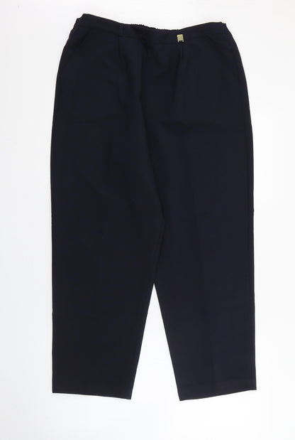 Cloassic Womens Blue  Polyester Trousers  Size 16 L23 in Regular
