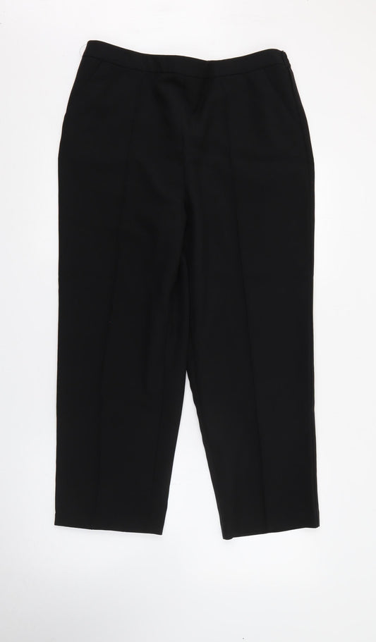 Womens UK Size 16 Isle Essentials Regular Fit  Black Trousers