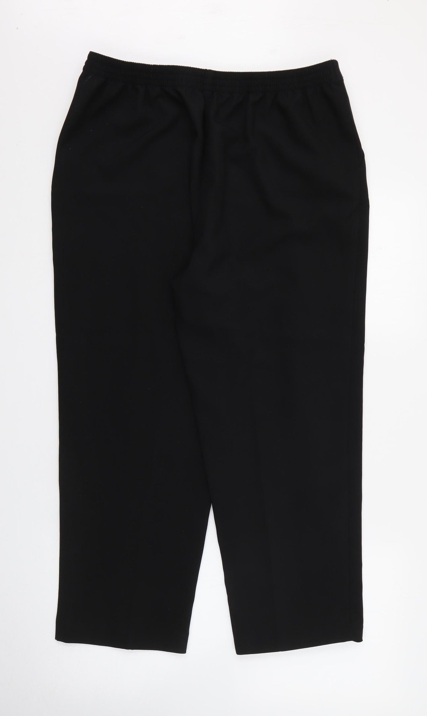Womens UK Size 16 Isle Essentials Regular Fit  Black Trousers
