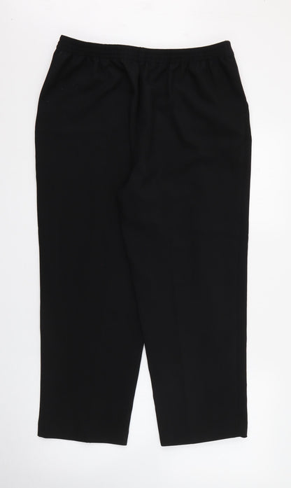 Womens UK Size 16 Isle Essentials Regular Fit  Black Trousers