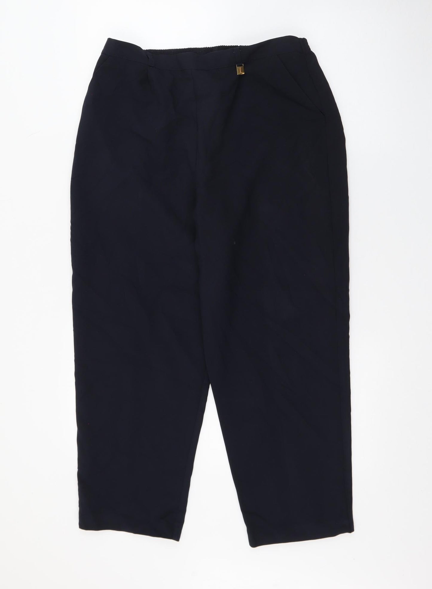 Classics Womens Blue  Polyester Trousers  Size 16 L23 in Regular