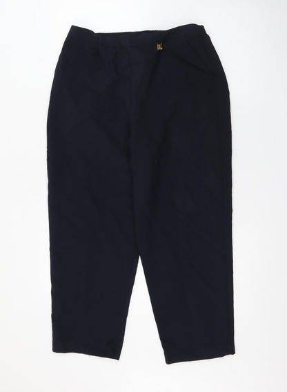 Classics Womens Blue  Polyester Trousers  Size 16 L23 in Regular