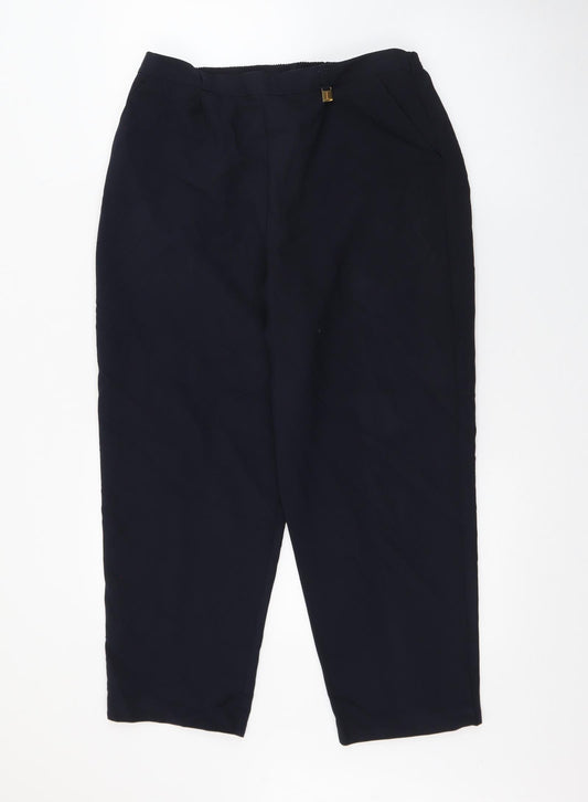 Classics Womens Blue  Polyester Trousers  Size 16 L23 in Regular