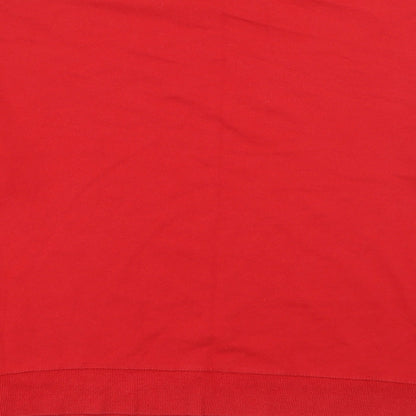 H&M Womens Red  Cotton Pullover Sweatshirt Size M