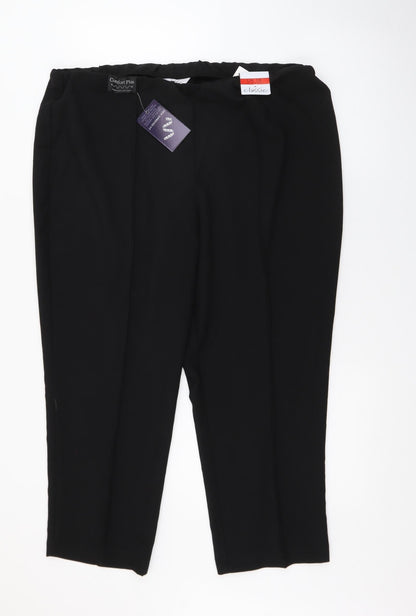 Classic Womens Black  Polyester Trousers  Size 18 L24 in Regular