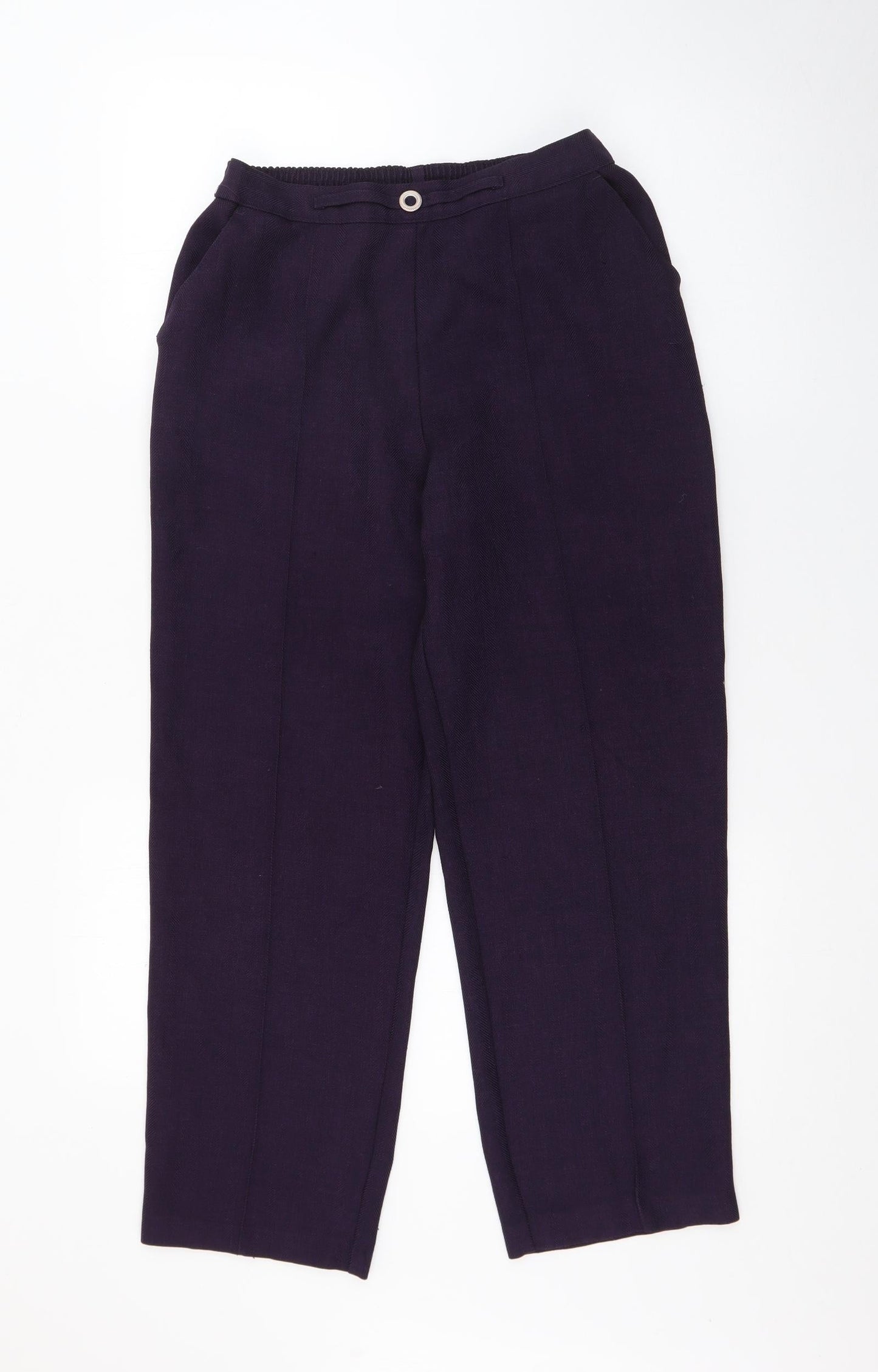 Womens UK Size 10 Marks and Spencer Regular Fit  Purple Trousers