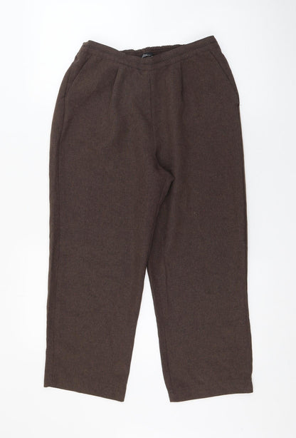 Bonmarché Womens Brown  Polyester Trousers  Size 10 L21.5 in Regular