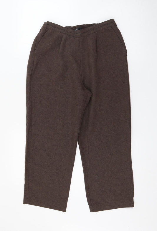 Bonmarché Womens Brown  Polyester Trousers  Size 10 L21.5 in Regular