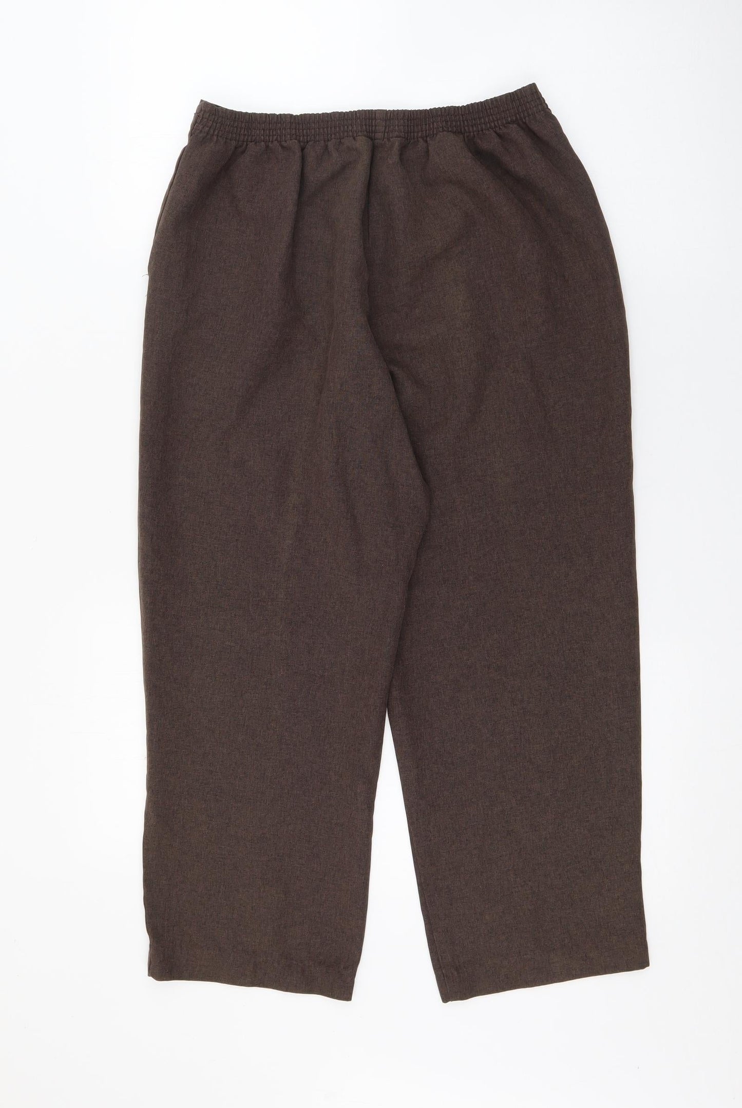 Bonmarché Womens Brown  Polyester Trousers  Size 10 L21.5 in Regular