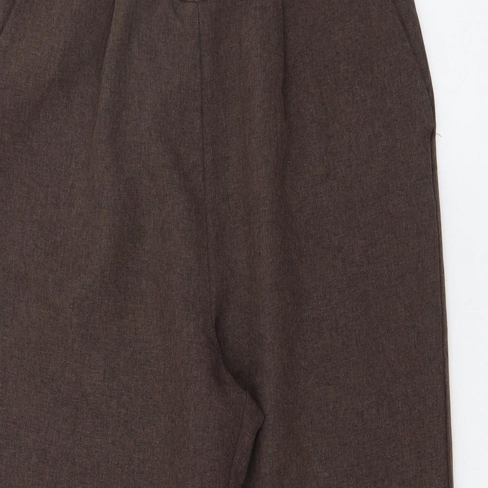 Bonmarché Womens Brown  Polyester Trousers  Size 10 L21.5 in Regular