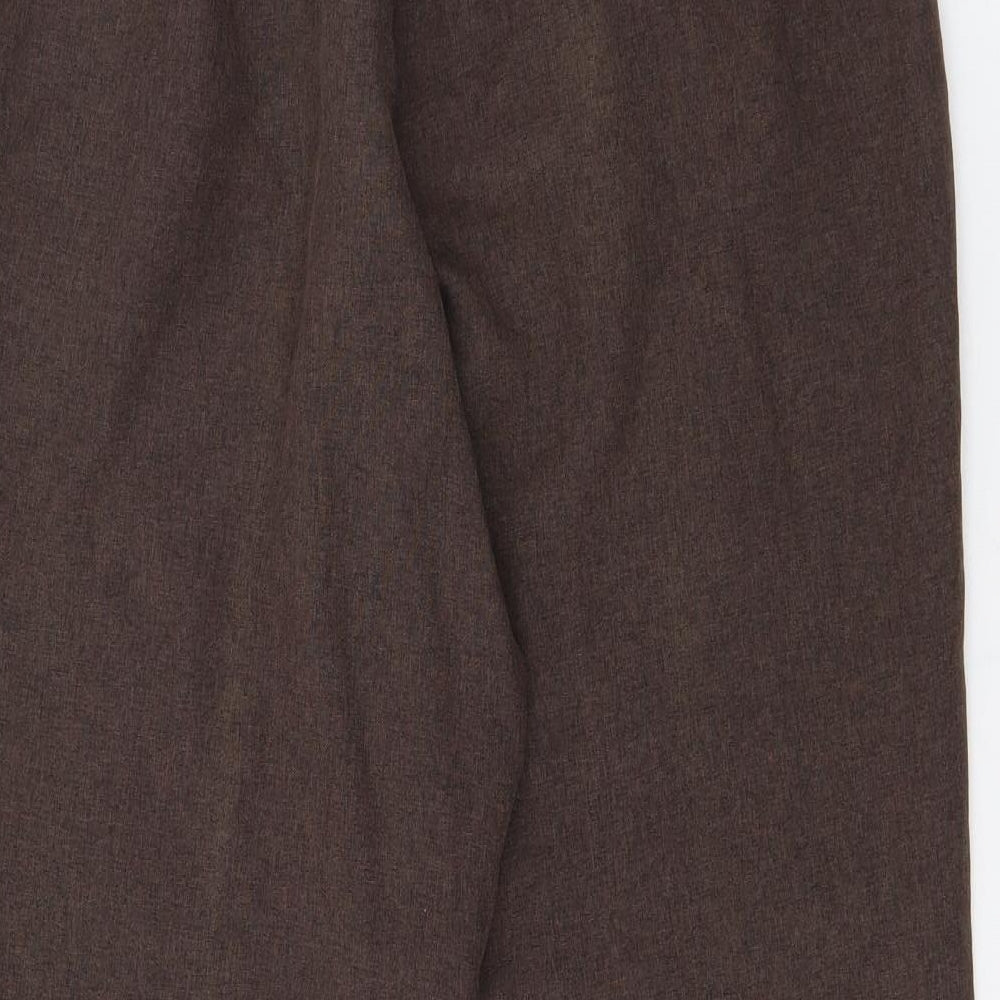 Bonmarché Womens Brown  Polyester Trousers  Size 10 L21.5 in Regular