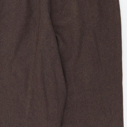 Bonmarché Womens Brown  Polyester Trousers  Size 10 L21.5 in Regular