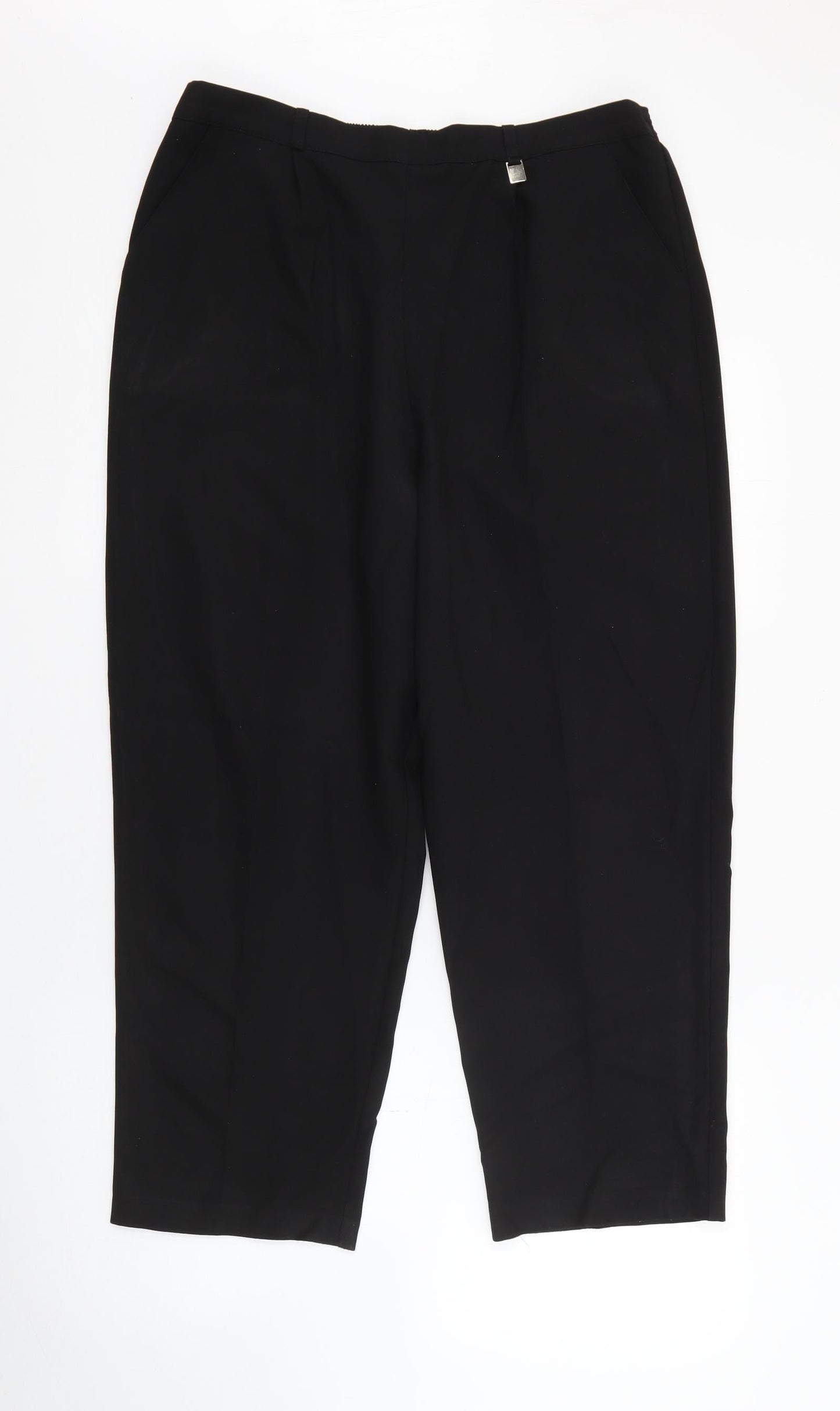 Classics Womens Black  Polyester Trousers  Size 16 L25 in Regular