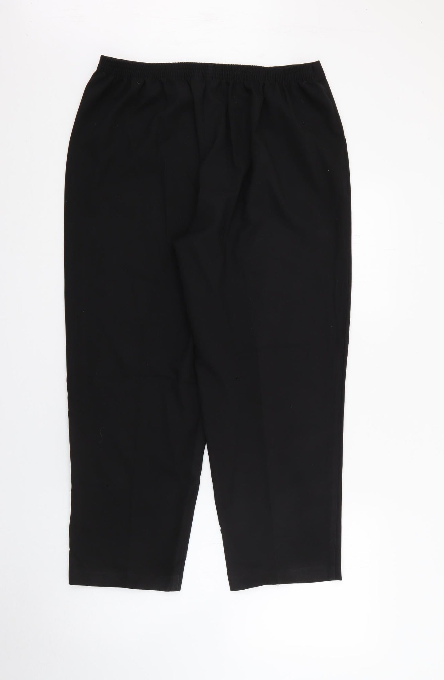 Classics Womens Black  Polyester Trousers  Size 16 L25 in Regular