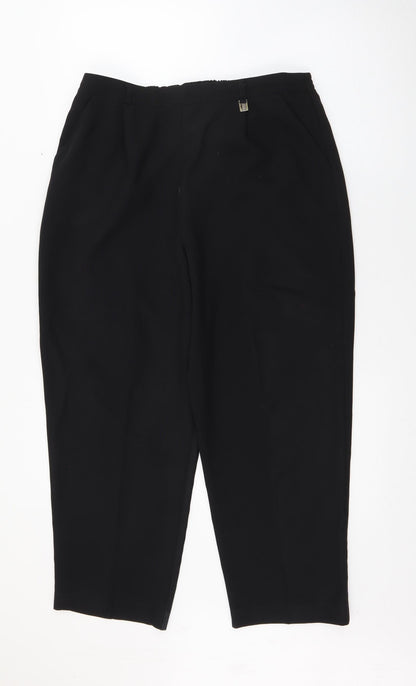 Classic` Womens Black  Polyester Trousers  Size 16 L23 in Regular